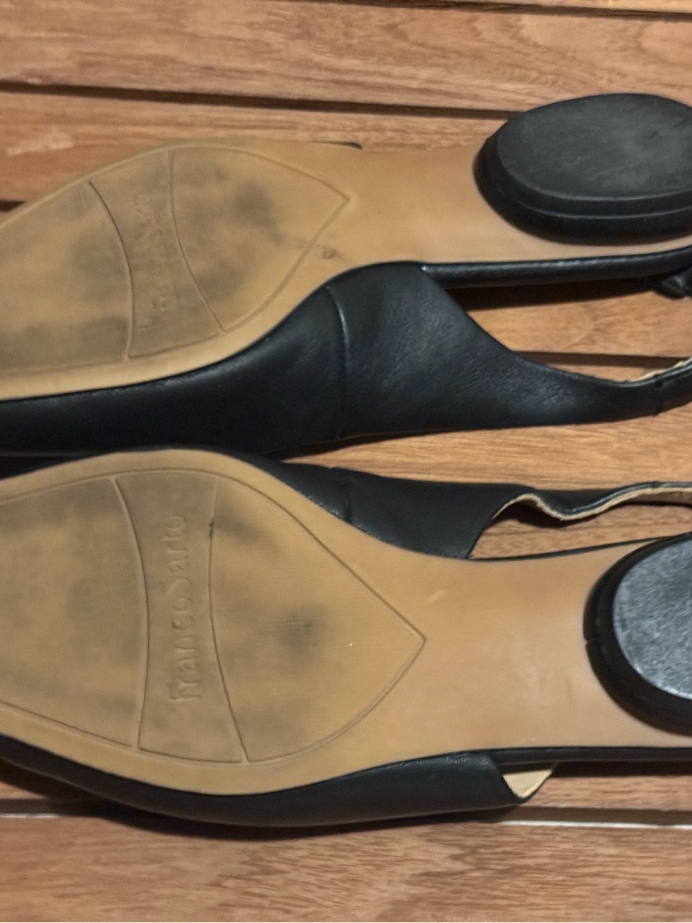 Franco Sarto Black Slingback Flats Sz 8 - Picture 7 of 7